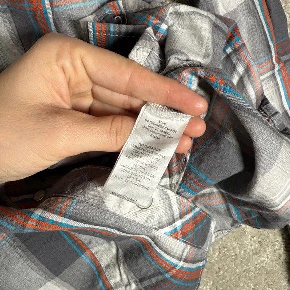 Roper Women's M Plaid Pearl Snap Western Rodeo Shirt Gray - Picture 6 of 10